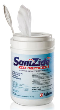 WIPES, GERMICIDAL SANIZIDE PLUS 6 X 6.75", 160CT/TUB WIPES, GERMICIDAL SANIZIDE PLUS 6 X 6.75", 160CT/TUB