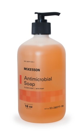 SOAP, ANTIMICROBIAL LIQUID 18OZ PUMP BOTTLE, CLEAN SCENT, EACH SOAP, ANTIMICROBIAL LIQUID 18OZ PUMP BOTTLE, CLEAN SCENT, EACH