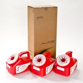 SHARPS, 3 1 GALL CONTAINER; 1 MAILING BOX
