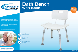 BENCH, BATH W/ BACK, ADJUSTABLE, EACH BENCH, BATH W/ BACK, ADJUSTABLE, EACH