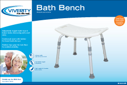 BENCH, BATH W/OUT BACK, ADJUSTABLE, EACH