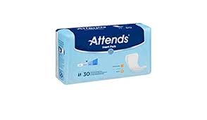 BLADDER CONTROL PADS, MODERATE ABSORBENCY, ATTENDS 18" 30/BAG