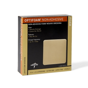 DRESSING, FOAM OPTIFOAM NON-ADH 4"X4" 10/BX MFG. MEDLINE DRESSING, FOAM OPTIFOAM NON-ADH 4"X4" 10/BX MFG. MEDLINE