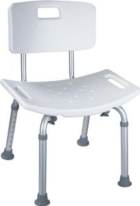 CHAIR, SHOWER W/BACK, ADJUSTABLE, EACH
