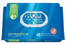 WASHCLOTH, PREVAIL 8\"X12\" SOFT PACK PRESS & PULL LID