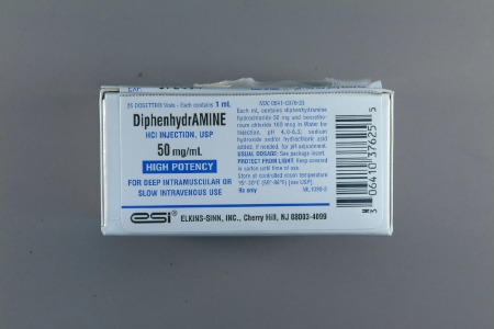 DIPHENHYDRAMINE 50MG/ML 1ML SDV, EACH (25/PACK)
