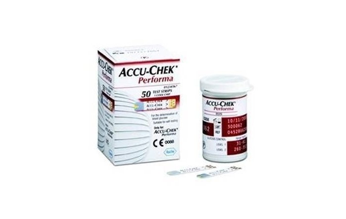 TEST STRIPS, ACCUCHEK PERFORMA, 50/VIAL