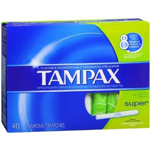 TAMPON, TAMPAX SUPER ABSORBENCY 40/BX