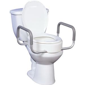 TOILET SEAT, RAISED W/ARMS