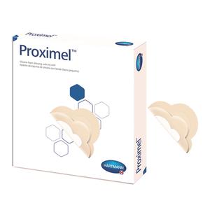 DRESSING, 7X6.8  PROXIMEL SACRAL SILICONE BORDERED 5/BX