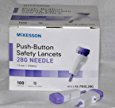 LANCET, 28G 1.5MM DEPTH SAFETY, PURPLE, 100/BX