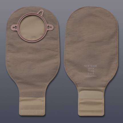 POUCH, NEW IMAGE, 2PC 2-1/4\" FLANGE, INTEGRATED CLOSURE, BEIGE,