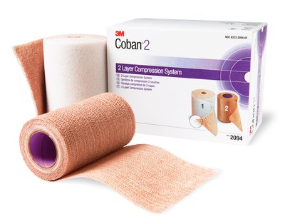 BANDAGE, COBAN 2 LAYER COMPRESSION SYSTEM, 2RLS/BX