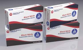 GLOVES, BLACK NITRILE, MEDIUM, 100/BX