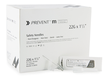 NEEDLE, PREVENT M SAFETY 22G X 1-1/2", 50/BX NEEDLE, PREVENT M SAFETY 22G X 1-1/2", 50/BX