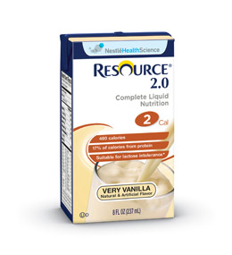 RESOURCE, 2.0 VERY VANILLA, 32OZ  W/ 480 CALS AND 20 GRAMS OF PR