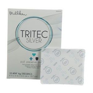 DRESSING, TRITEC, SILVER ANTIMICROBIAL WCL FLEX 4\"X5\" EACH