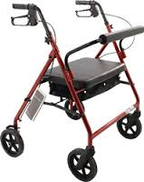 ROLLATOR, BARIATRIC, BURGUNDY W/8" WHEELS, EACH