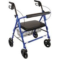 ROLLATOR BARIATRIC, BLUE W/8\" WHEELS, EACH