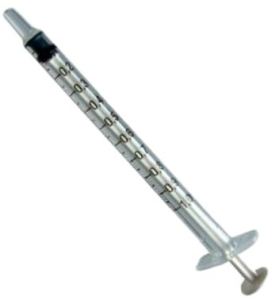 SYRINGE, ORAL CLEAR 1CC LEUR SLIP 100/BOX