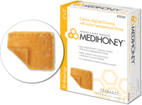 DRESSING, MEDIHONEY 2X2" CALCIUM ALGINATE, 10/BX