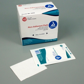 DRESSING, NON-ADHERENT PAD 3"X4",  STERILE, 100/BX