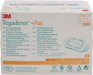 DRESSING, TEGADERM PLUS PAD 2X2 3/4, 50/BX DRESSING, TEGADERM PLUS PAD 2X2 3/4, 50/BX