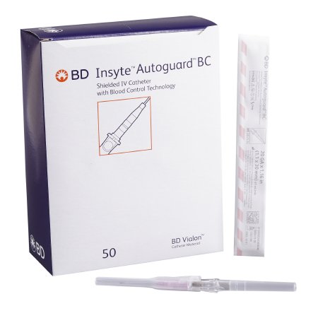 IV CATH, 20G X 1.6" INSYTE AUTOGUARD BC SHILEDED 50/BX