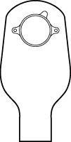 POUCH, SUR-FIT NATURA, 2PC DRAINABLE, MTF 1-3/4" FLANGE, 12" L, POUCH, SUR-FIT NATURA, 2PC DRAINABLE, MTF 1-3/4" FLANGE, 12" L,