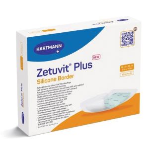 DRESSING, ZETUVIT PLUS 6X10 SILICONE BORDER, 10/BX