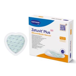 DRESSING, ZETUVIT PLUS SACRAL BORDERED, 7X7, 10/BX