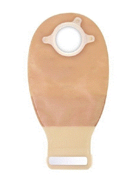 POUCH, SUR-FIT NATURA, 2 PC DRAINABLE, 4" FLANGE, INTEGRATED CLO