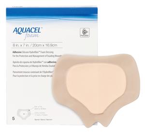 DRESSING, AQUACEL 8X7" SACRAL FOAM, 5/BX