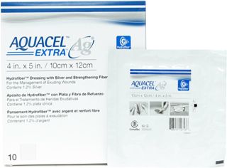 DRESSING, AQUACEL AG 4x5 EXTRA HYDROFIBER ANTIMICOBIAL, 10/BX