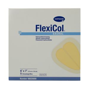 DRESSING, HYDROCOLLOID SACRAL, FLEXICOL, 6"X7" (5/BX) DRESSING, HYDROCOLLOID SACRAL, FLEXICOL, 6"X7" (5/BX)