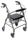 WALKER, FOLDING W/ FLIP-UP SEAT,