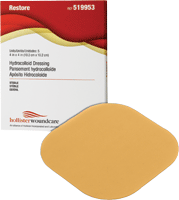 DRESSING, HYDROCOLLOID RESTORE 4X4", 5/BX