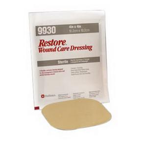 DRESSING, RESTORE 4X4\" HYDROCOLLOID W/ FOAM BACKING, SELF ADHESI