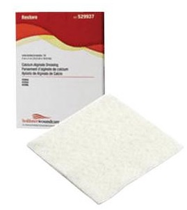 DRESSING, ALGINATE RESTORE W/AG 4X4.75\"  STERILE, 10/BX