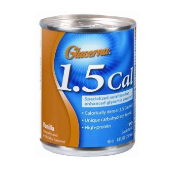 Glucerna 1.5 Cal Nutrition Shake - Vanilla Flavor 8oz Bottles (24 Per Case)