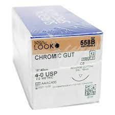 SUTURE, 4.0 CHROMIC GUT