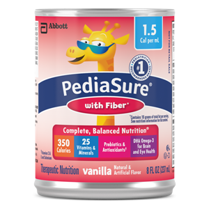 PEDIASURE, 1.5CAL W/FIBER VANILLA 8OZ 24/CS