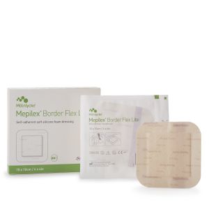 DRESSING, MEPILEX LITE 4X4", BORDERED 5/BX DRESSING, MEPILEX LITE 4X4", BORDERED 5/BX