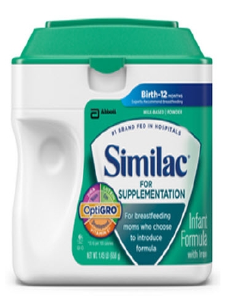 FORMULA, SIMILAC FOR SUPPLEMENTATION, 1.45LB/TUB, 4/CS