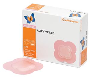 DRESSING, ALLEVYN FOAM LIFE 5.75X5.75\", BORDERED, STERILE, 10/BX