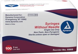 SYRINGE, 3CC LL, 100/BX,