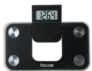 SCALE, 350LB GLASS ELECTRONIC BLACK W/ EXPANDABLE READOUT 9W X 5