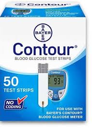 TEST STRIPS, GLUCOSE, CONTOUR, 50/BX  MFG: BAYER