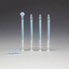 SYRINGE, 1CC ORAL CLEAR EXACTAMED W/TIP CAPS, 50/BX