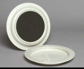 PLATE, DINNER 9" W/INNER LIP REUSABLE OFF-WHITE, EACH  MFG: ALIM